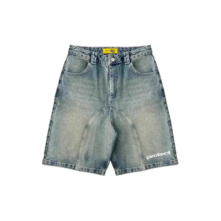 Vintage Y2k Men Women Harajuku Short Jeans Washed Embroidery American Retro Man Denim shorts Summer Loose Hip Hop Streetwear SHOPEZRA L.L.C.