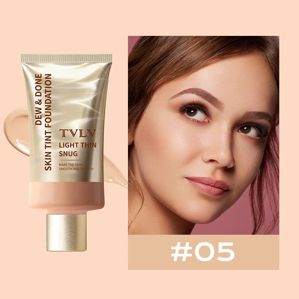 Moisturizing Skin Tint Foundation for All Skin Types, Moisturizing Light Texture Natural Concealer Long Wear Face Makeup