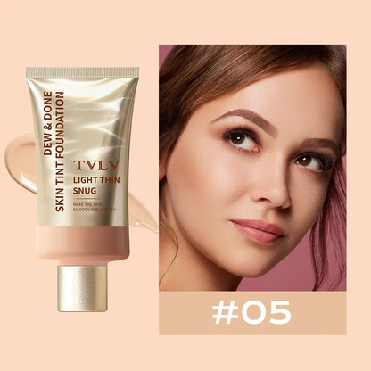 Moisturizing Skin Tint Foundation for All Skin Types, Moisturizing Light Texture Natural Concealer Long Wear Face Makeup