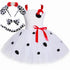 Dalmatian Costume Kids Cute Flowers Spotted Dog Tutu Dress Toddler Girls Halloween Festival Party Animal Puppy Dress Up Outfits SHOPEZRA L.L.C.