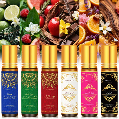 8PC/1PC 10ml Roller Essential Oils Eid al-Fitr Gift Perfume Oil Skincare Face Oil Bodycare Humidifier Six Long Lasting Scents