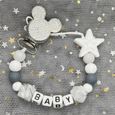 2026 Custom Name Baby Pacifier Clips Chain Silicone Beads Teether Toys Dummy Holder Russian English Name Pacifier Chain Newborn SHOPEZRA L.L.C.