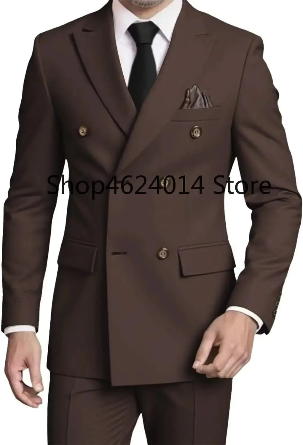 Suits for Men Slim Fit 2 Piece, Mens Double Breasted Suit Tuxedo for Men Wedding Business Prom Formal Suits SHOPEZRA L.L.C.