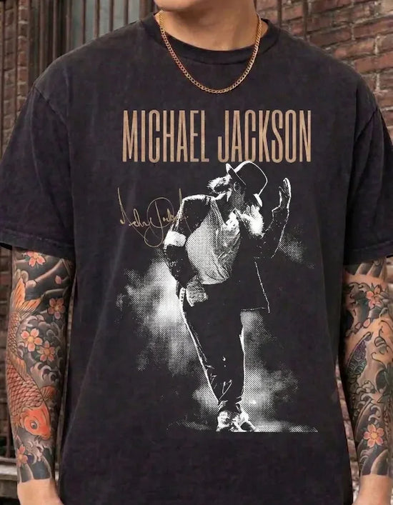 Michael Jackson Film-T-Shirt Sommer Street Unisex Tees Portrait Loose Casual Y2K Loose Qualitätshemd