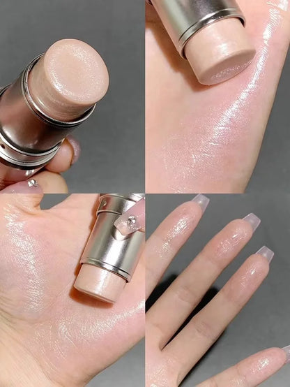KAXIER High Gloss Stick Highlighter Blush Water Light Shimmer Waterproof Face Contour Illuminator Brighten Contouring Rouge