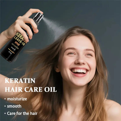 Keratin &amp; Biotin Leave-In Spray 100g, Deep Conditioning Treatment for Damaged Hair, with Rice Amino Acids, Fast Shipping