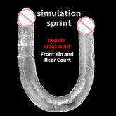 45cm Double-Headed Realistic Long Dildo, Suitable for Lesbian Couples, Gay Men, and Adults as a Sex Toy or Anal Toy SHOPEZRA L.L.C.