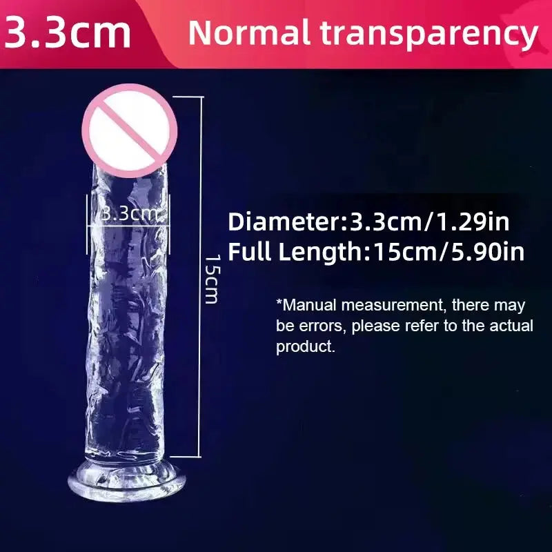 Realistic Dildo Jelly Penis Suction Cup Dildo Realistic Sex Toys For Lesbian Women Female Masturbator Big Dick Fake Dick SHOPEZRA L.L.C.