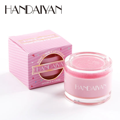HANDAIYAN 2-in-1 Lip Exfoliator &amp; Moisturizer Sugar Scrub Lip Repair Mask Lipbalm Double Lip Care Effected Lip Scrub Balm