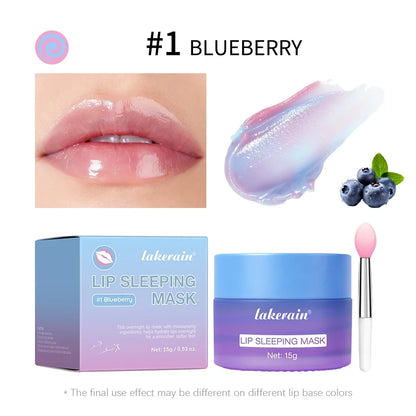 Lakerain Nourishing Dual-color Sleeping Lip Mask Reducing Lip Lines Moisturizing Repairing Removing Dead Skin Lip Mask Women Men