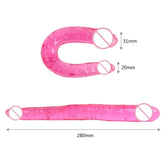 Double Ended Dildo Realistic Flexible Jelly Anal Plug G Spot Stimulation Massager for Women Adult Insertable SHOPEZRA L.L.C.