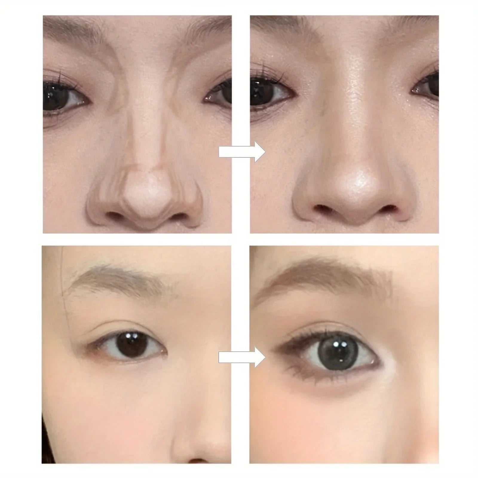 Highlighting &amp; Bronzer Stick: Long Lasting Corrector with Brush, Brightening Concealer Pen, Nose Shadow, and Contouring