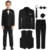 Suits for Boys Kids Wedding Easter Church Tuxedo Teenager School Performance Piano Outfit Set Children Birthday Formal Clothes SHOPEZRA L.L.C.