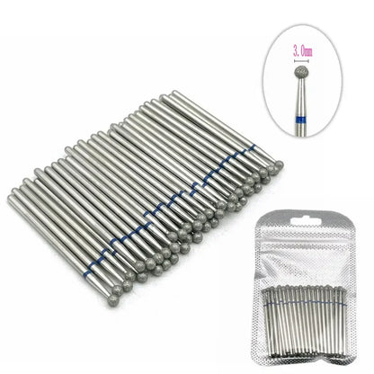 50pc Diamond Nail Drill Cuticle Clean Bit Set Milling Cutter for Manicure Electric  Bits Accessories Dead Skin Remove Tool
