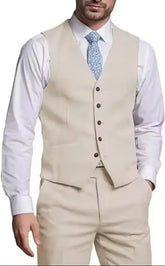Suits for Men 2 Pieces Vest and Pants Set Gentleman Classic Suit for Men Tuxedo Suit for Men for Wedding Summer Beach SHOPEZRA L.L.C.
