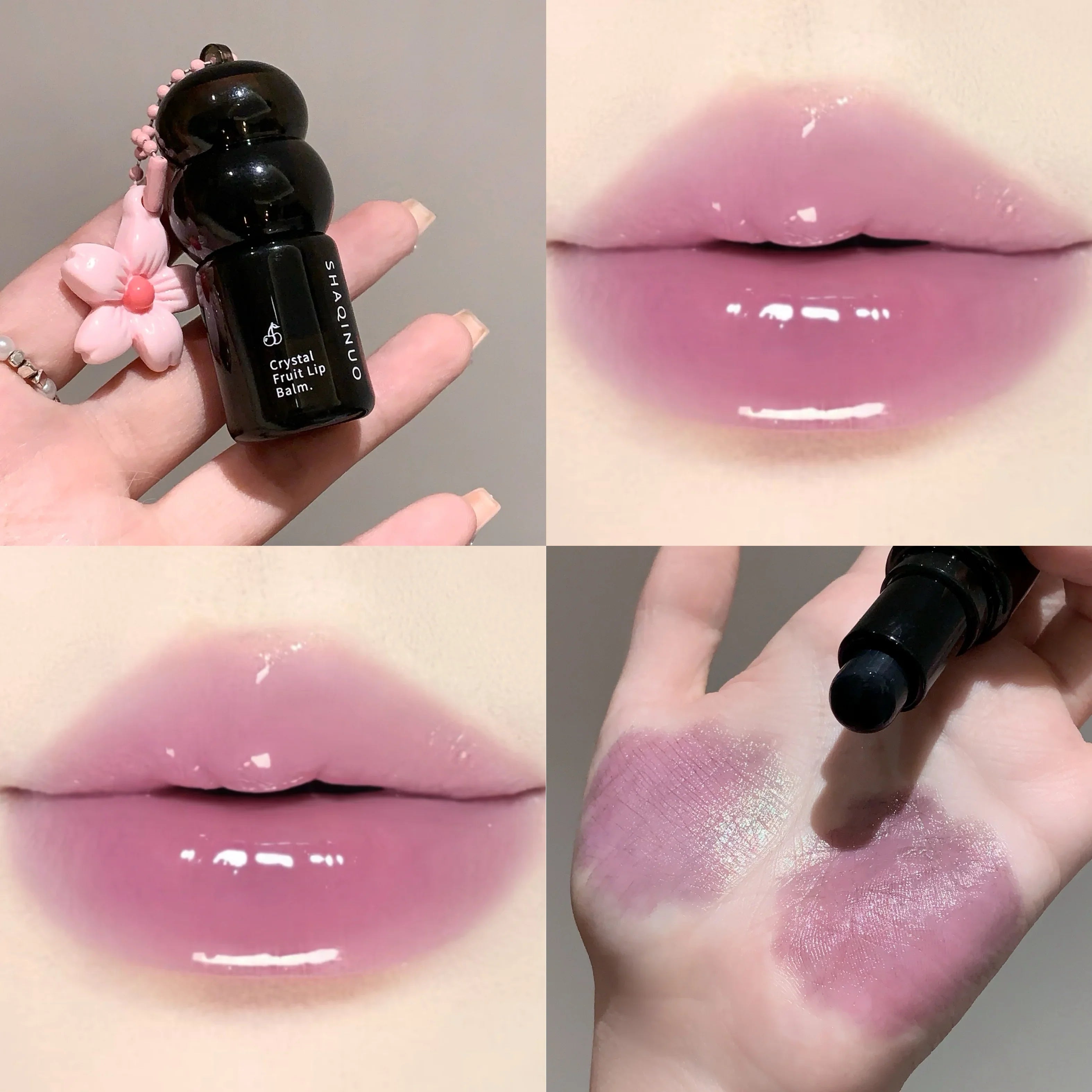Hydrating Fruit Lip Balm Pendant, Tinted Moisturizing Lip Care for Fall &amp; Winter, Prevents Dry Cracking, Refreshing Fruit Flavor