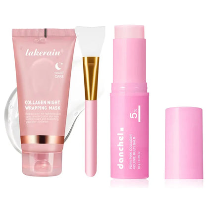 Korean Deep Collagen Mask Peel Off Mask Face Anti Wrinkle Lifting  Skin Care Masks Bio Pack Night Wrapping Woman Overnight Skin