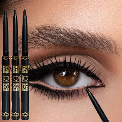 3pcs Black Eyeliner Pencils -Waterproof, Sweatproof &amp; Smudge-Proofwith Easy Twist Application for Flawless Eye Makeup