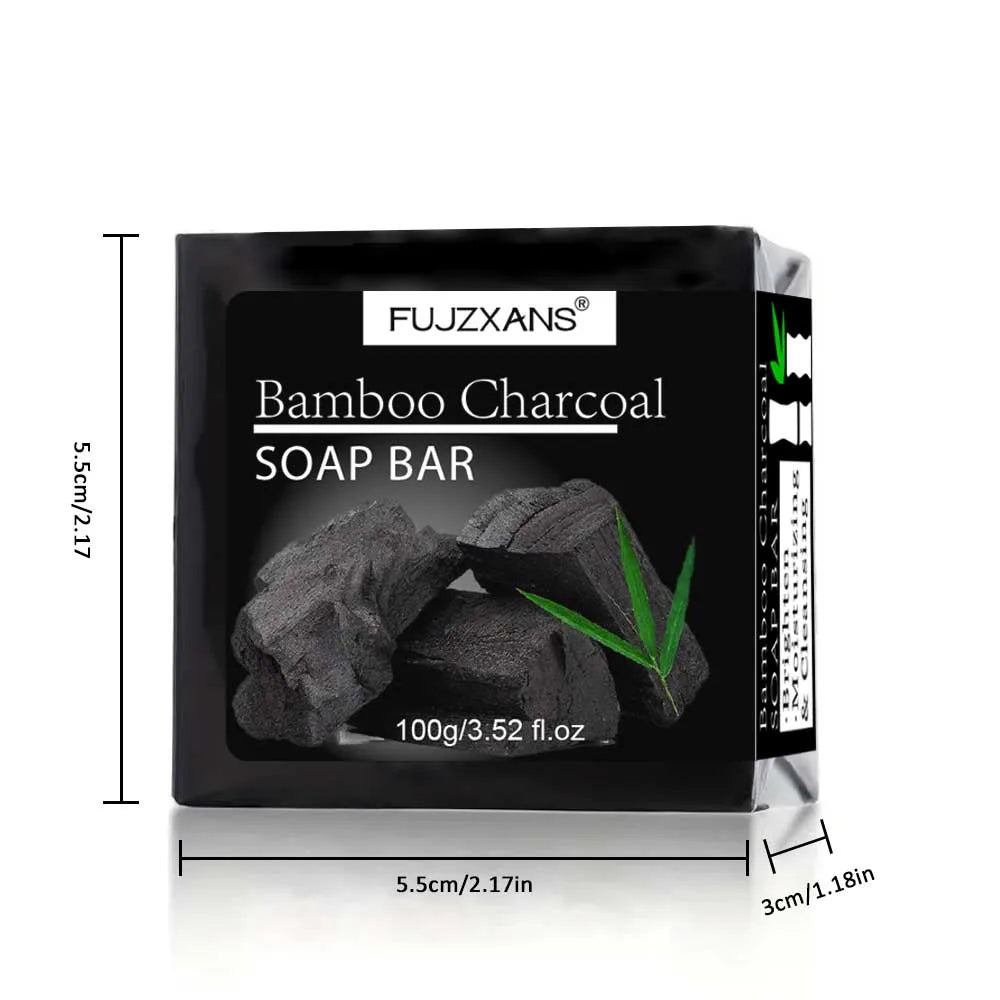 Bamboo Charcoal Soap Bar Deep Cleansing for Oily Light Beige,Moisturizing &amp; Brightening Face &amp; Body Bar For Women
