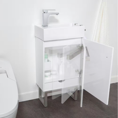 Home Decorators Collection Woodmoore 19 In. W x 10 In. D Vanity in Gloss White