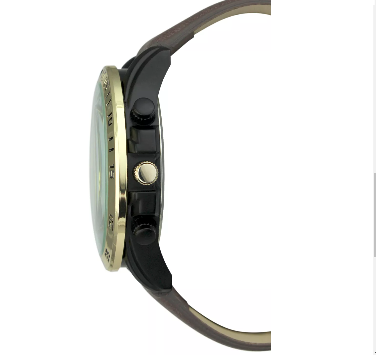 INC Brown Faux-Leather Strap Watch 48mm &amp; 3-Pc. Bracelet Set