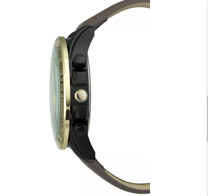 INC Brown Faux-Leather Strap Watch 48mm &amp; 3-Pc. Bracelet Set