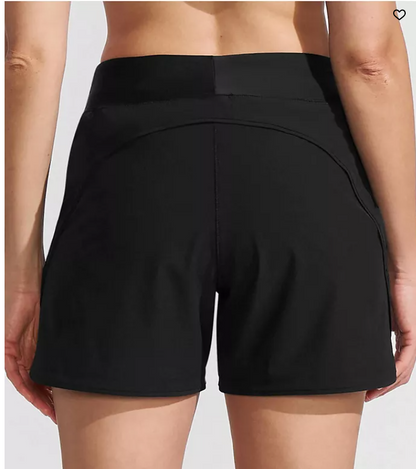 Lands End 5 Quick Dry Swim Shorts with Panty, Size 8