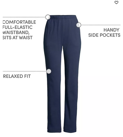 Lands End Womens Sport Knit High Waist Pants