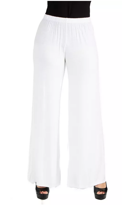 24seven Comfort Apparel Womens Palazzo Pants, Medium