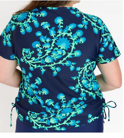Calypsa Plus Size V-Neck Adele Swim Top