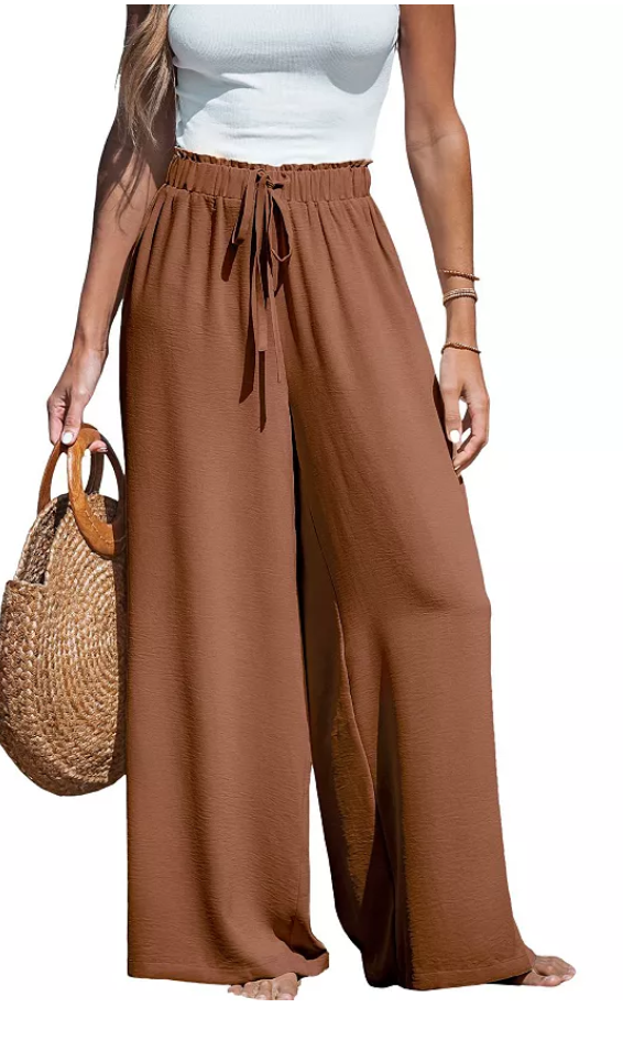 Cupshe Womens Summer Lovin Drawstring Wide-Leg Pants