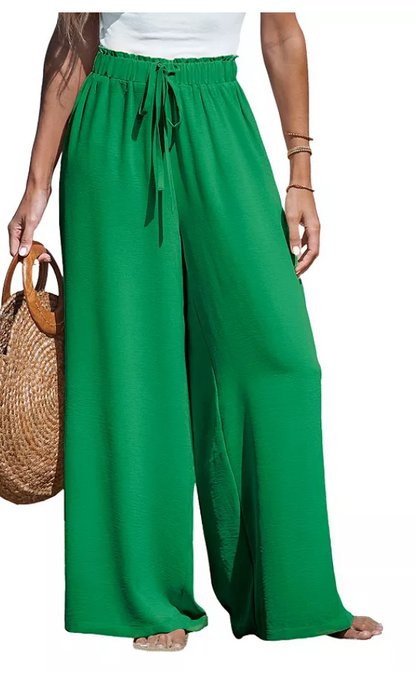 Cupshe Womens Summer Lovin Drawstring Wide-Leg Pants