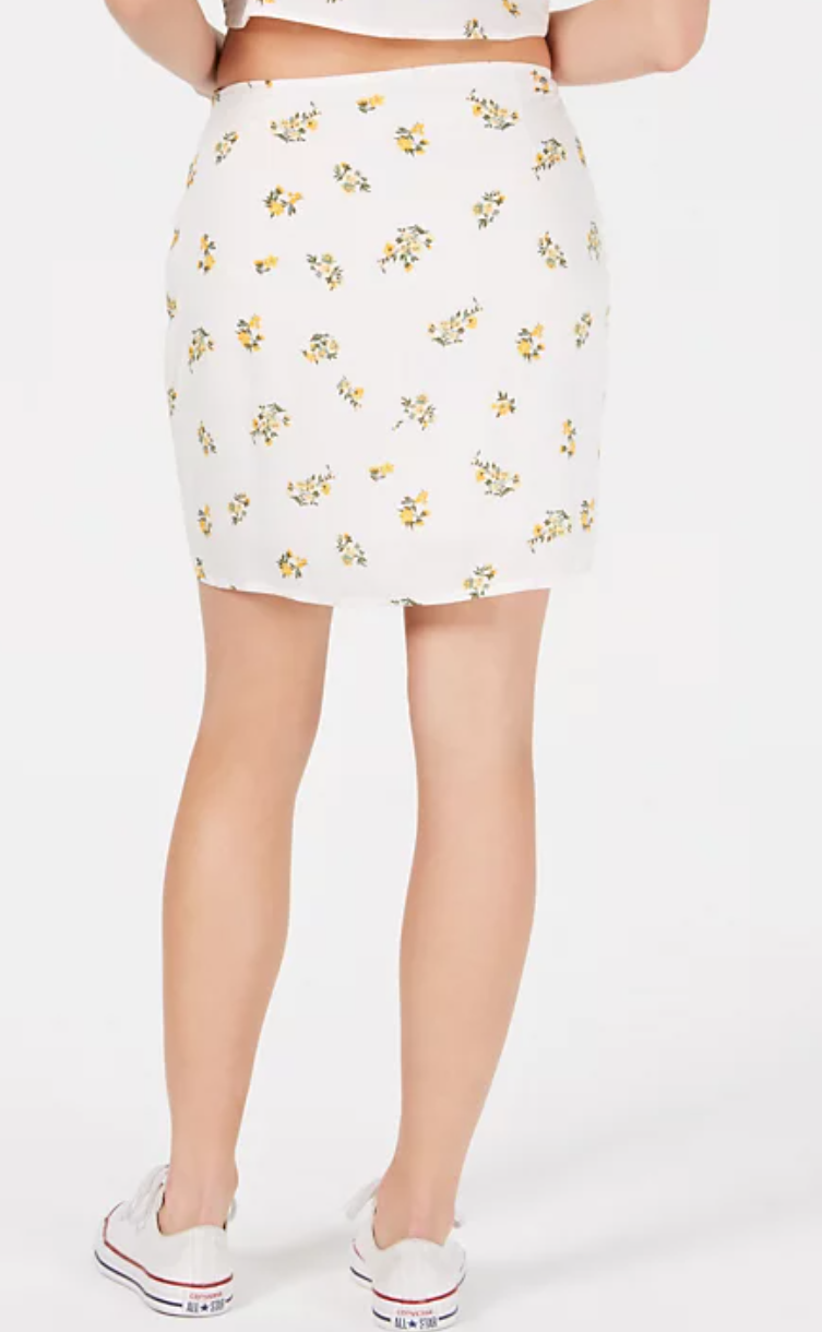 Polly &amp; Esther Juniors Button-Front Skirt ,Size Medium