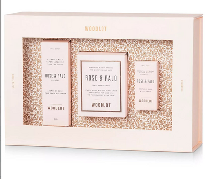WOODLOT Essentials 3-Pc. Gift Set Soap Bar / Cinder Candle / Essential Oil Blend