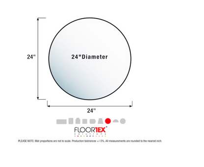 Cleartex Hard Floor Chair Mat Floortex Mat Size: Round 24in