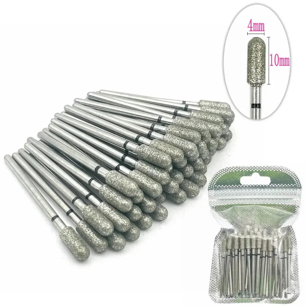 50pc Diamond Nail Drill Cuticle Clean Bit Set Milling Cutter for Manicure Electric  Bits Accessories Dead Skin Remove Tool