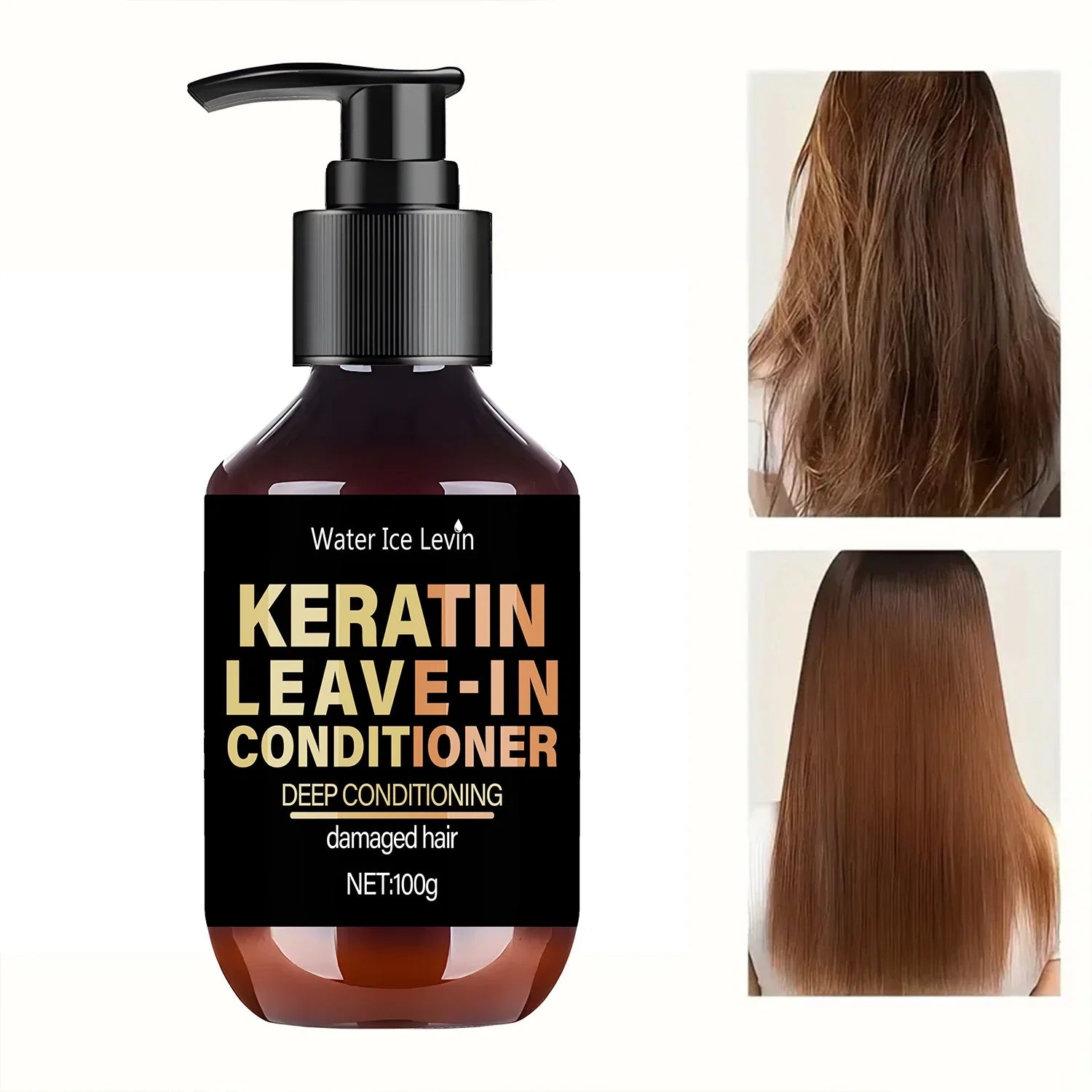Keratin Leave-In Conditioner with Biotin &amp; Collagen - Repairs Damaged Hair for Deep Moisture, Softness &amp; Shine, Hair Treatment.