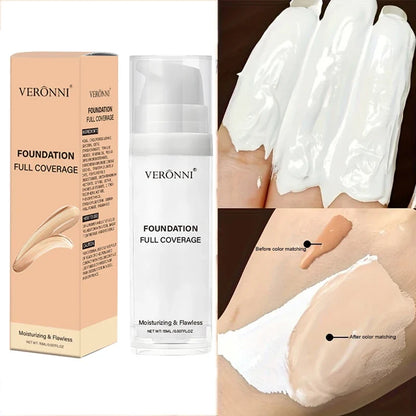 White Liquid Foundation, Full Coverage Heavy Duty Coverage, Creamy Liquid Formula for Goth Makeup, Cosplay, Long-Lasting Matte