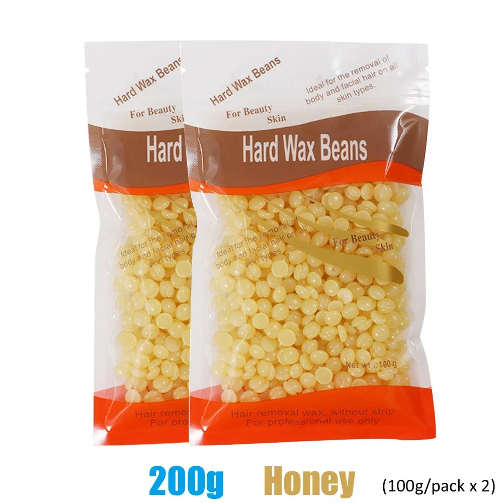 500g Wax Beans For Wax Heater Whole Body Hot Film Depilatory Wax For Wax Heater Kit Waxing Wax Beans For Hair Removal Wax Pot
