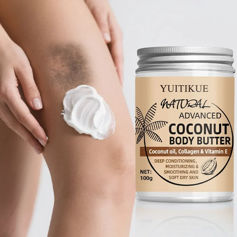 Advanced Coconut Body Butter 100g - Creamy Texture for Easy Absorption, Deeply Moisturizes &amp; Smooths Dry Skin