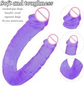 Double Ended Dildo Realistic Flexible Jelly Anal Plug G Spot Stimulation Massager for Women Adult Insertable SHOPEZRA L.L.C.