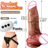 Realistic Heating Dildo Remote Control Vibrators for Women Dildo Vibration Sex Machine Telescopic Electric Dildo Penis Sex Toys SHOPEZRA L.L.C.