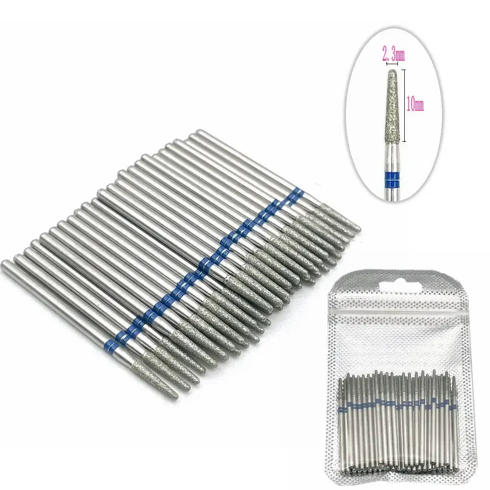 50pc Diamond Nail Drill Cuticle Clean Bit Set Milling Cutter for Manicure Electric  Bits Accessories Dead Skin Remove Tool