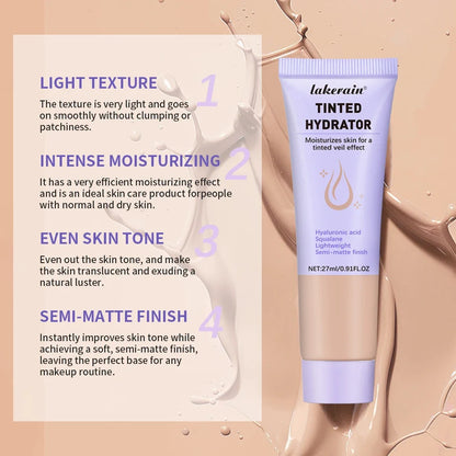 High Coverage CC cream Foundation Tinted Hydrator Matte Finish Light Oil-Free Moisturizing Makeup Hyaluronic Acid Sheer