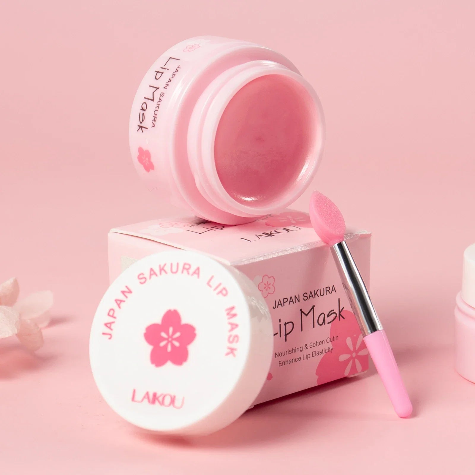 LAIKOU Sakura Lip Mask - Overnight Hydrating Lip Balm for Plump Lip Lines Beauty Care
