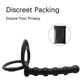 Double Penetration Dildo Dual Stimulation Vibrator for Couples, Anal Beads, G-Spot Massager, Cock Ring, Adult Sex Toys SHOPEZRA L.L.C.