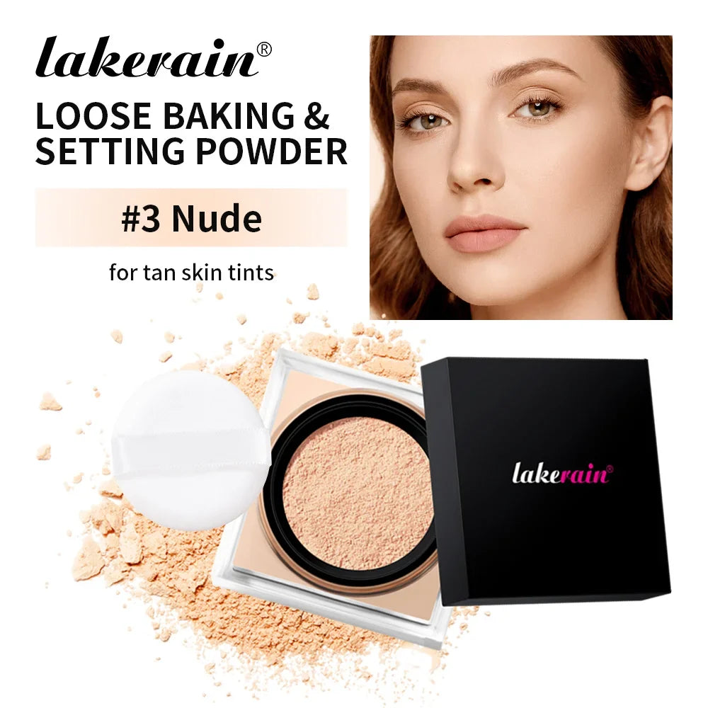 Waterproof Loose Baking&amp;Setting Powder Long Lasting Oil Control Matte Setting Powder Natural Brightening Face Cosmetics
