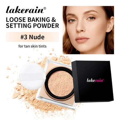 Waterproof Loose Baking&amp;Setting Powder Long Lasting Oil Control Matte Setting Powder Natural Brightening Face Cosmetics