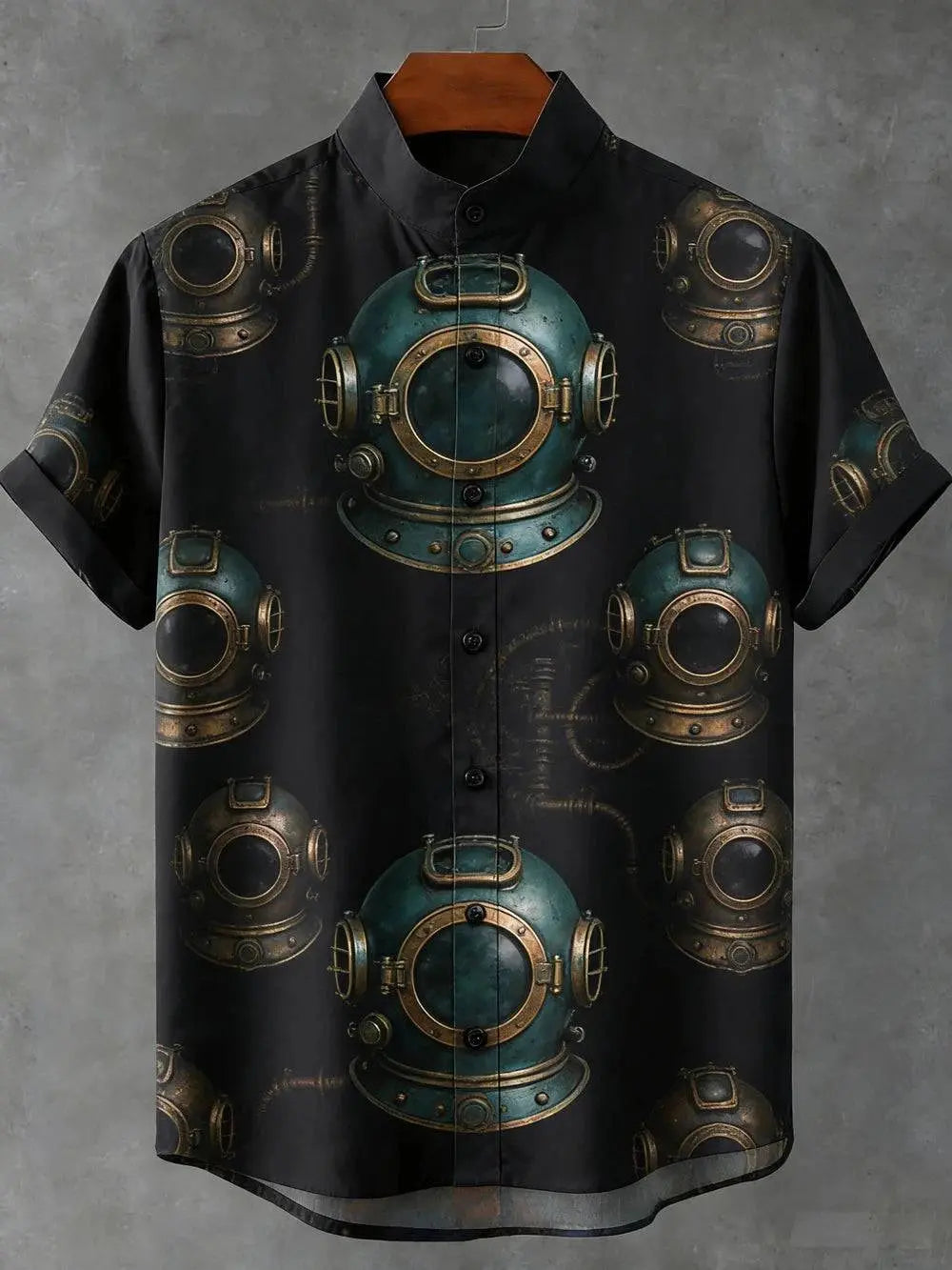 Men's summer retro linen short sleeve shirt with ocean octopus 3D print, ideal for Hawaiian vacations and outdoor fishing.