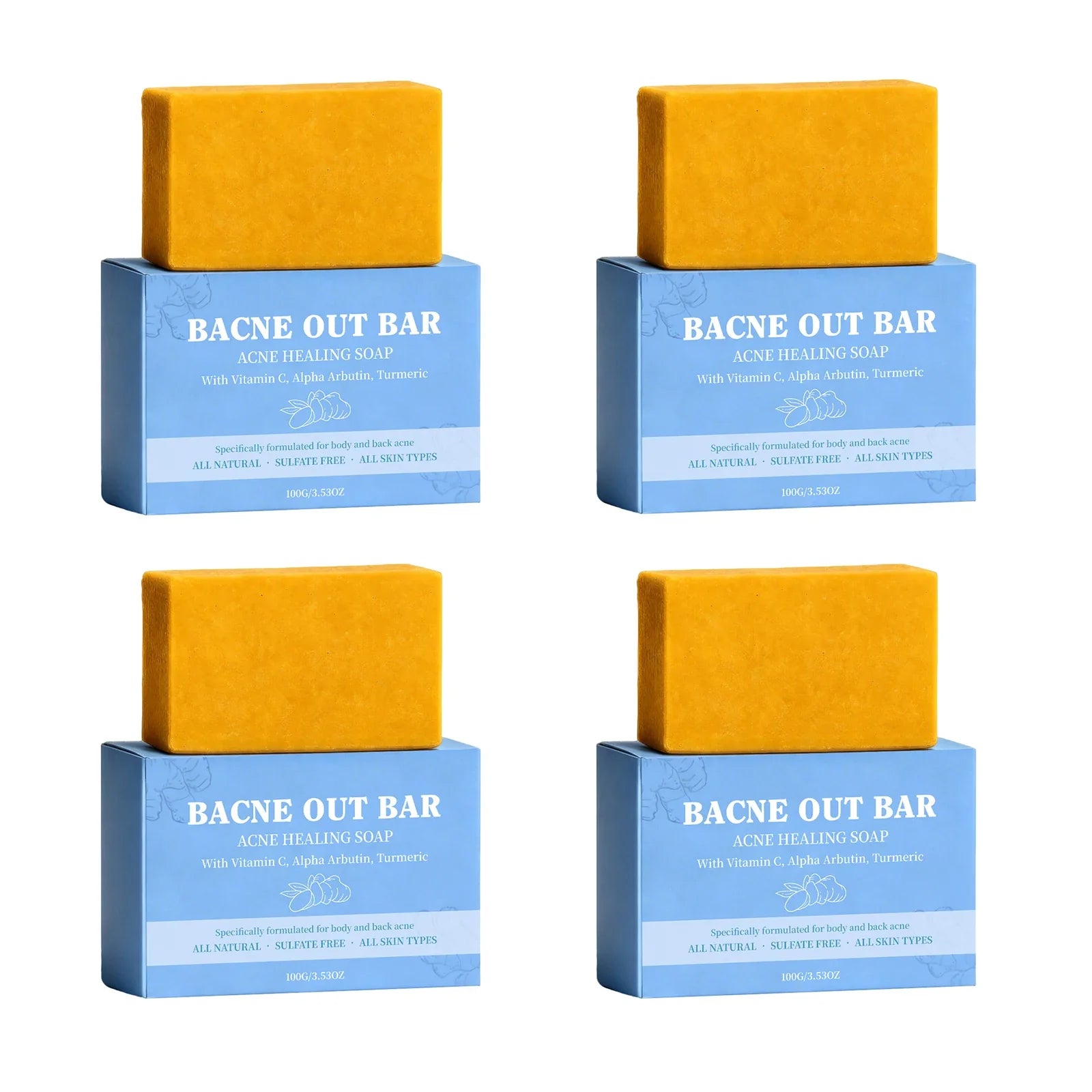 Body Cleansing Soap Moisturizing Brightening for Back Acne Free Natural Body Wash Bar Deep Clean Removes Odors Smooth Skin 100g